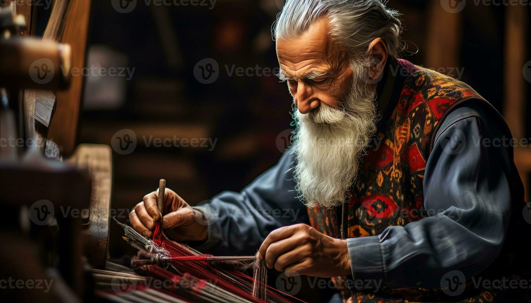 une homme est travail sur une regarder dans une atelier ai généré photo