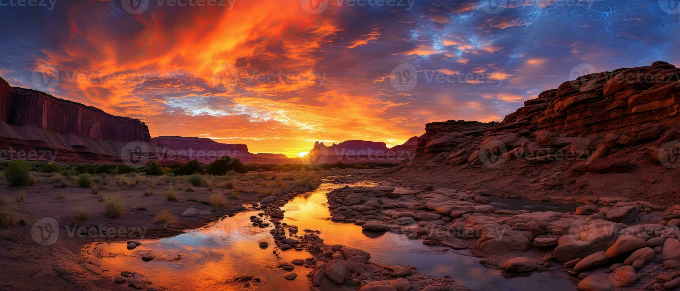 lever du soleil dans moab Utah , généré par ai photo