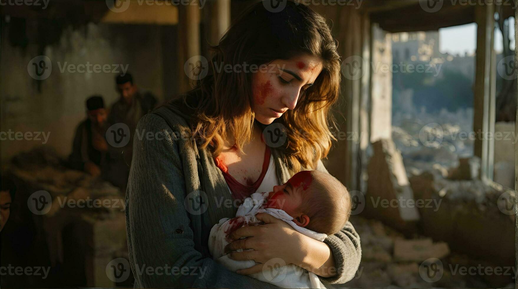 événements de guerre victimes cette la gauche chagrin tout plus de le monde, ai génératif, photo