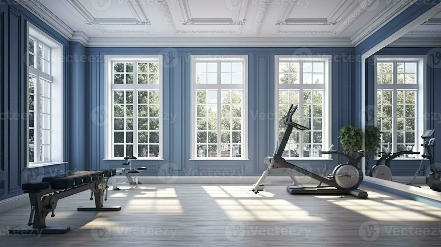 moderne intérieur Gym pièce conception. ai généré photo