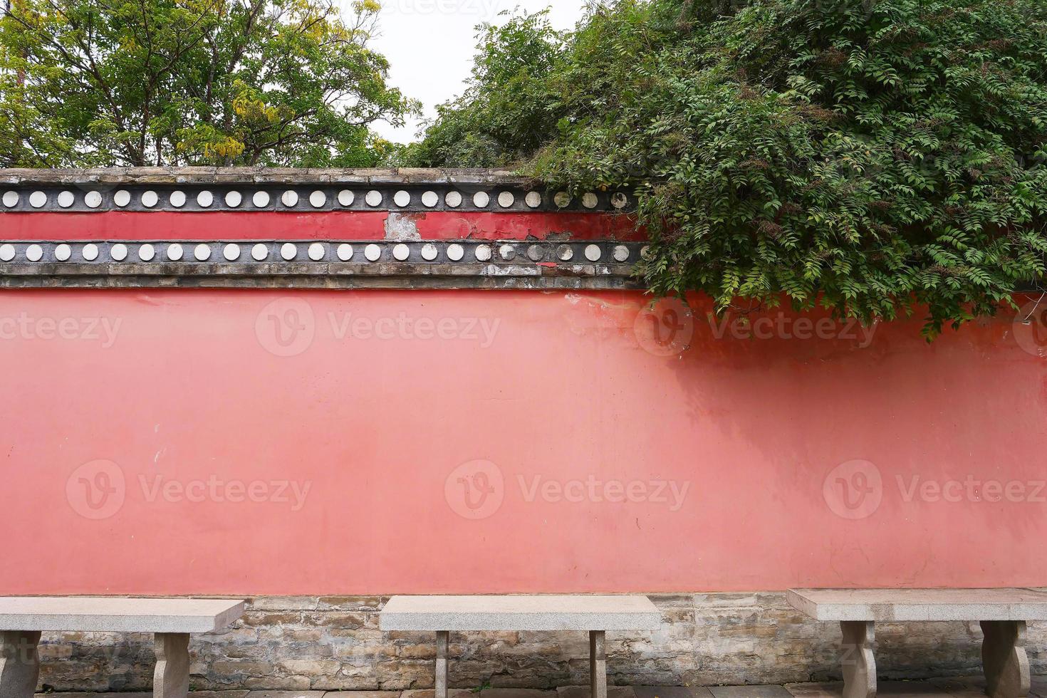 mur rétro dans le monastère de kumbum, temple ta'er, xining qinghai chine. photo