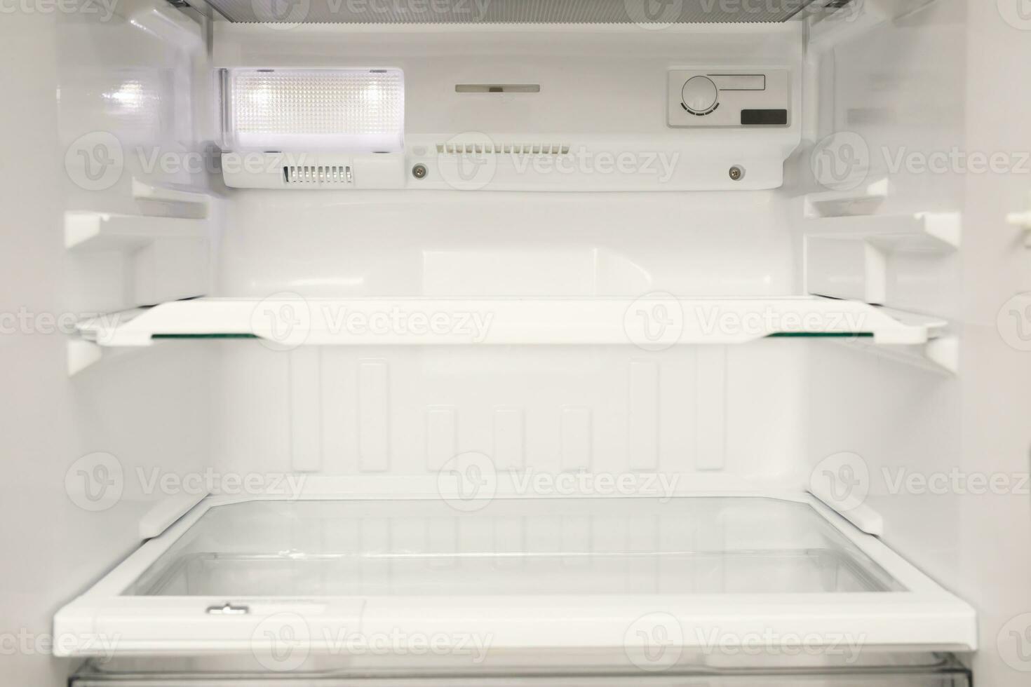 intérieur vue de le étagère de le réfrigérateur à Accueil photo