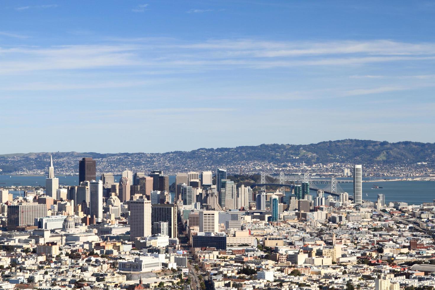 Le centre-ville de paysage urbain de san francisco, californie photo