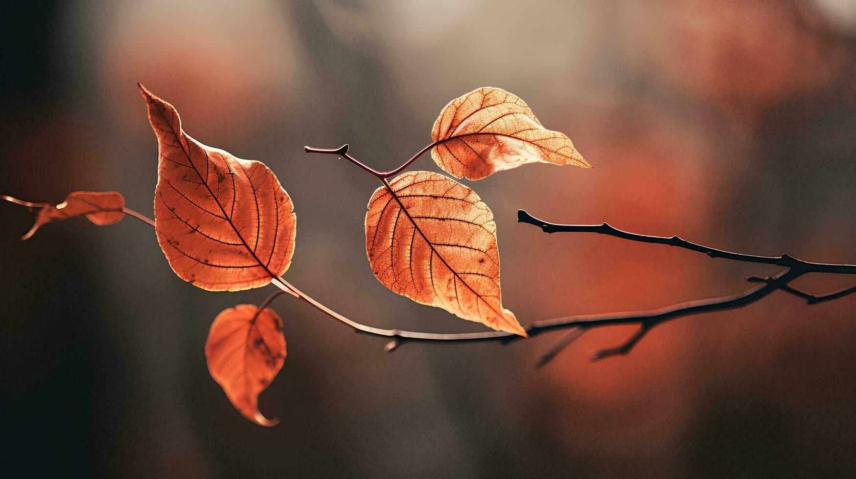 une branche avec certains feuilles sur il, ai génératif photo