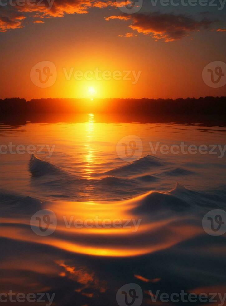 Soleil laisser tomber dans l'eau photo
