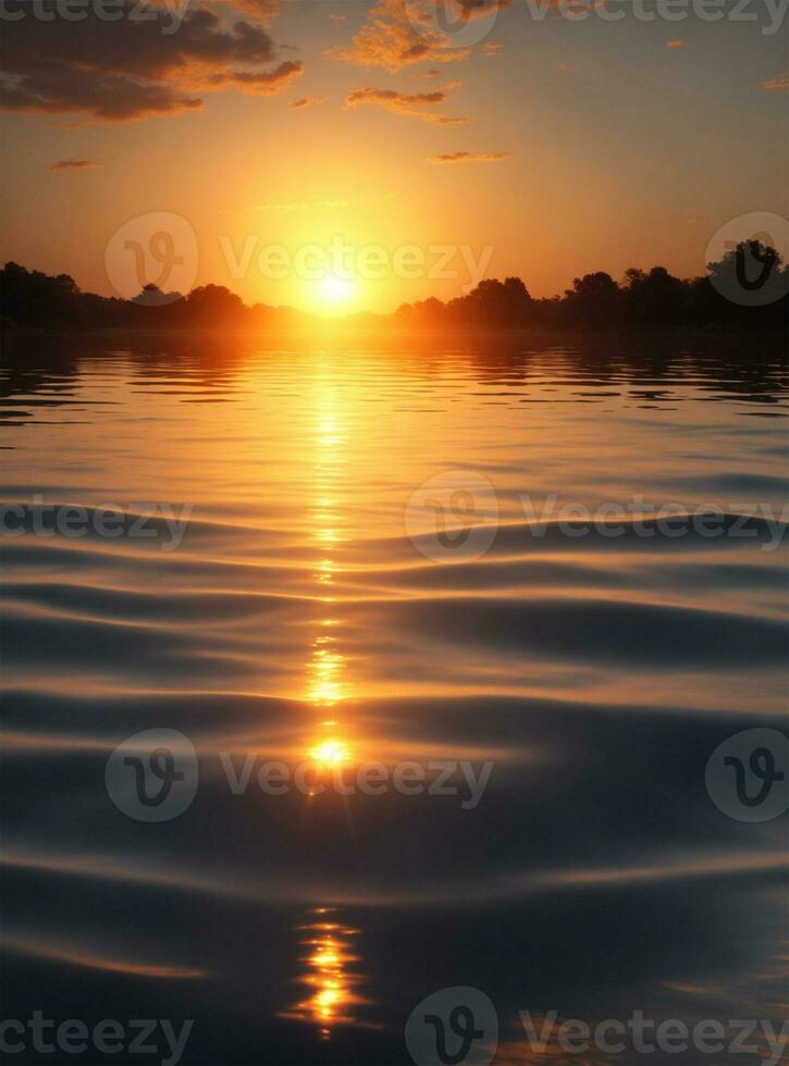 Soleil laisser tomber dans l'eau photo