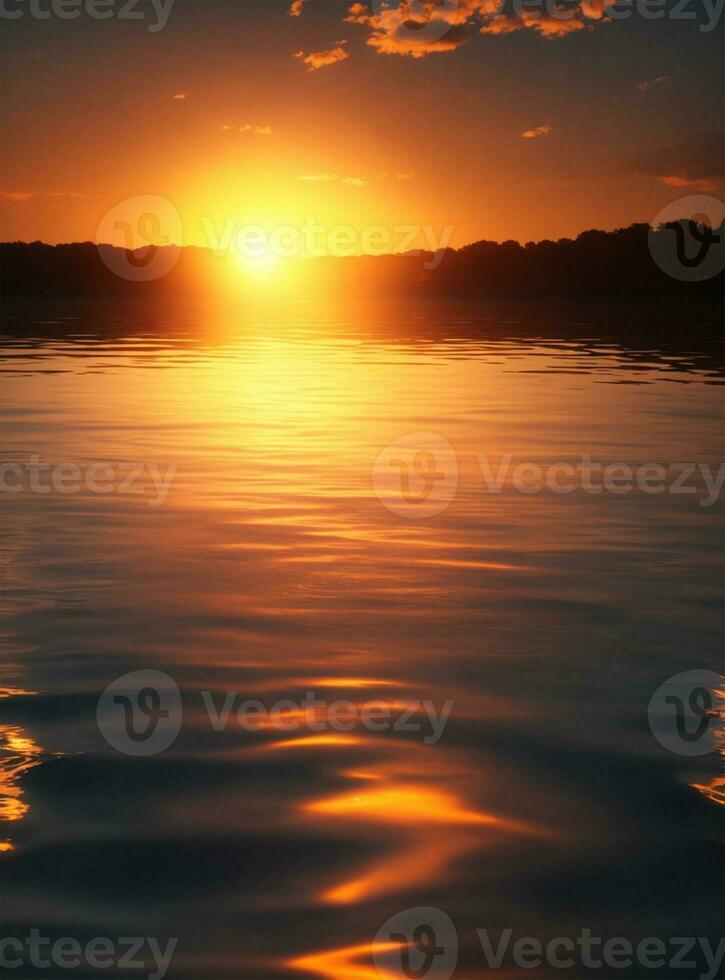 Soleil laisser tomber dans l'eau photo