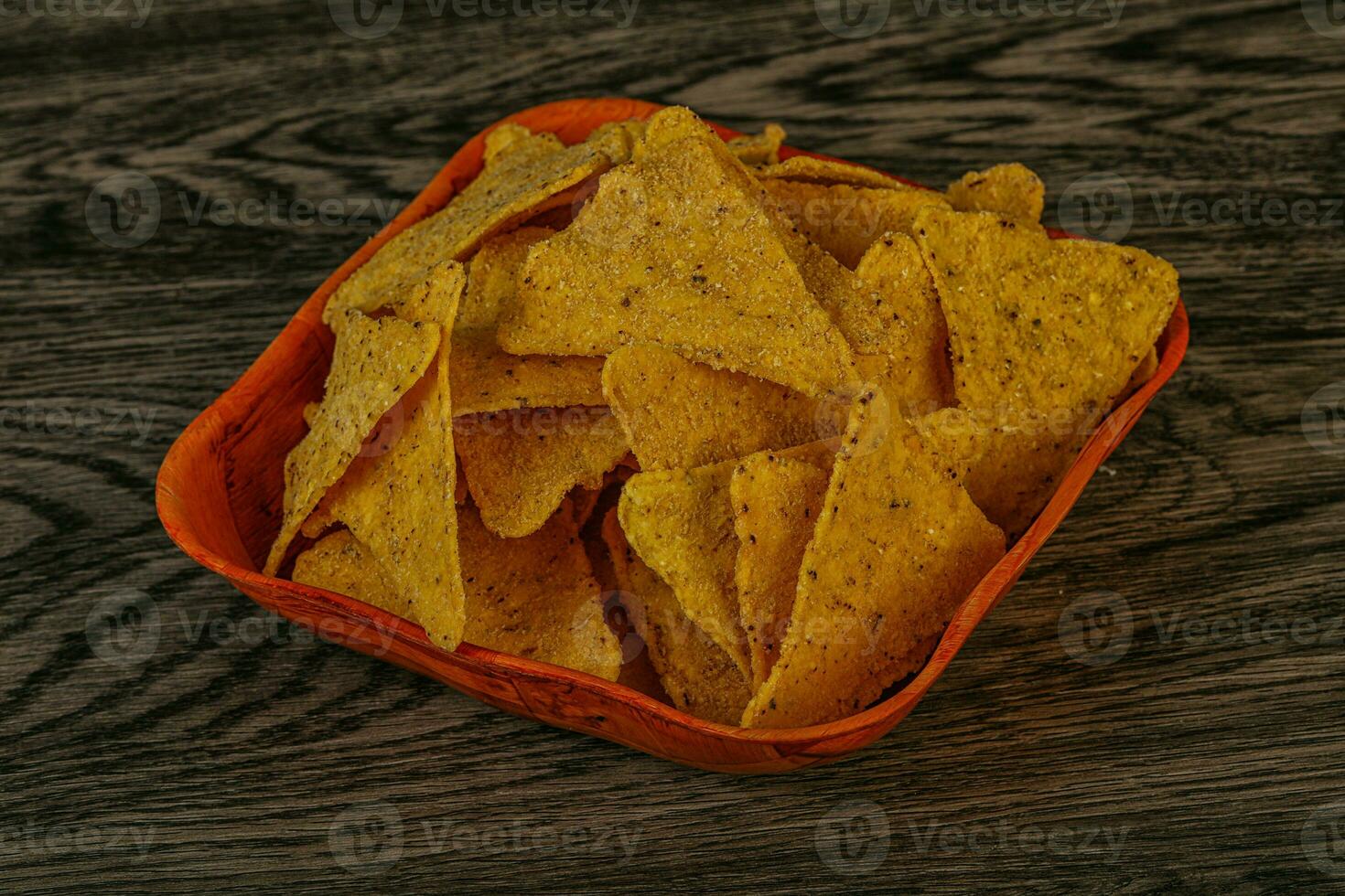 triangle mexicain de nachos de maïs croquants photo