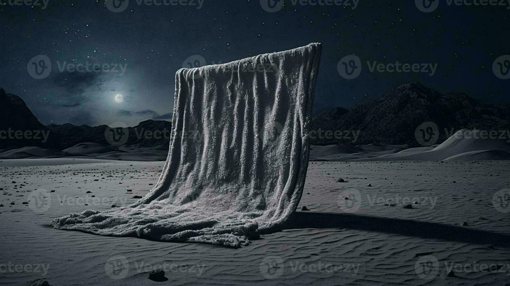 une grand Roche dans le désert ai généré photo