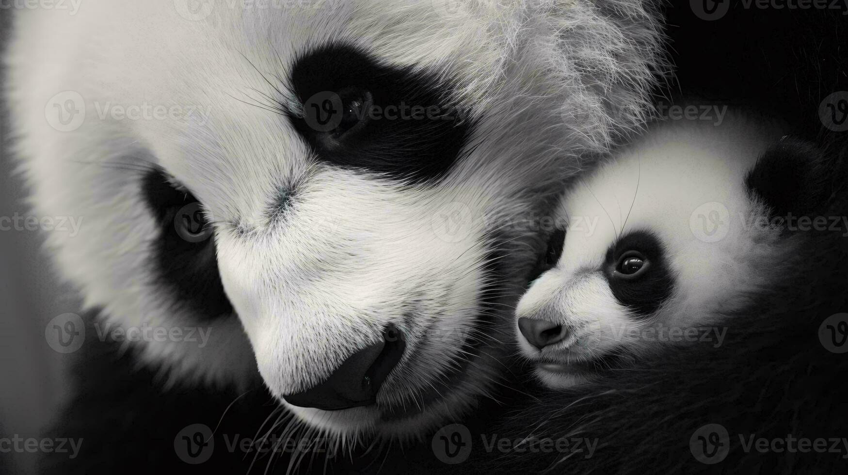 une couple de pandas ai généré photo