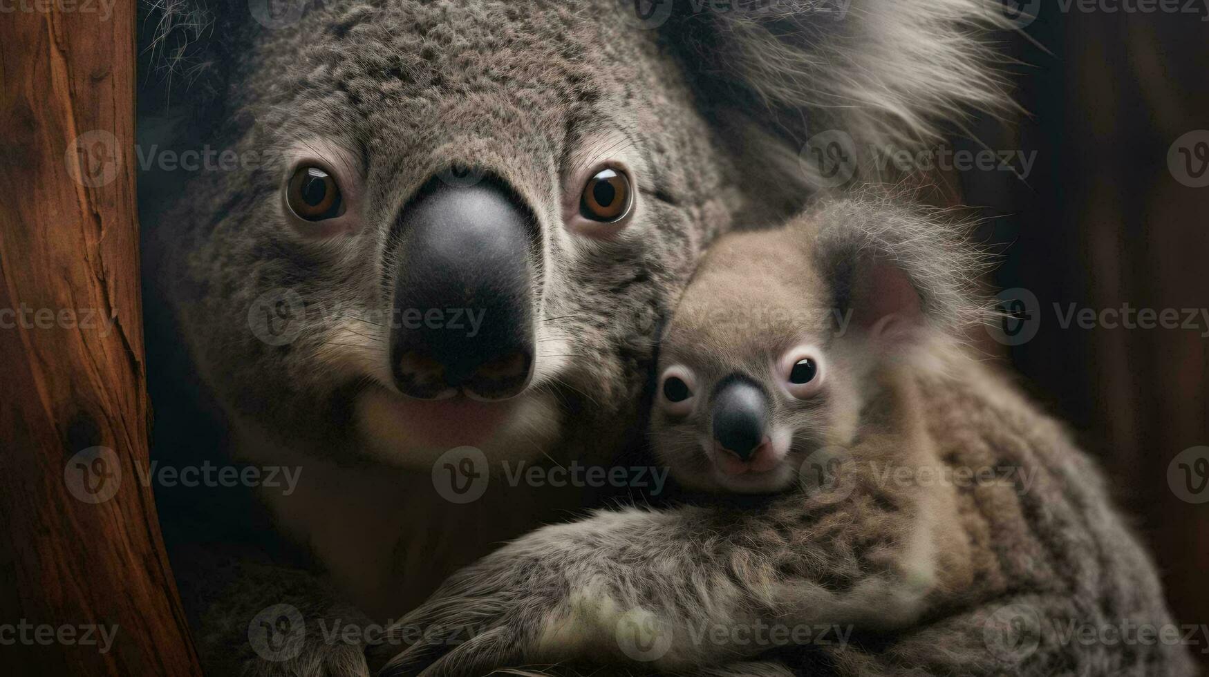 une couple de les koalas ai généré photo