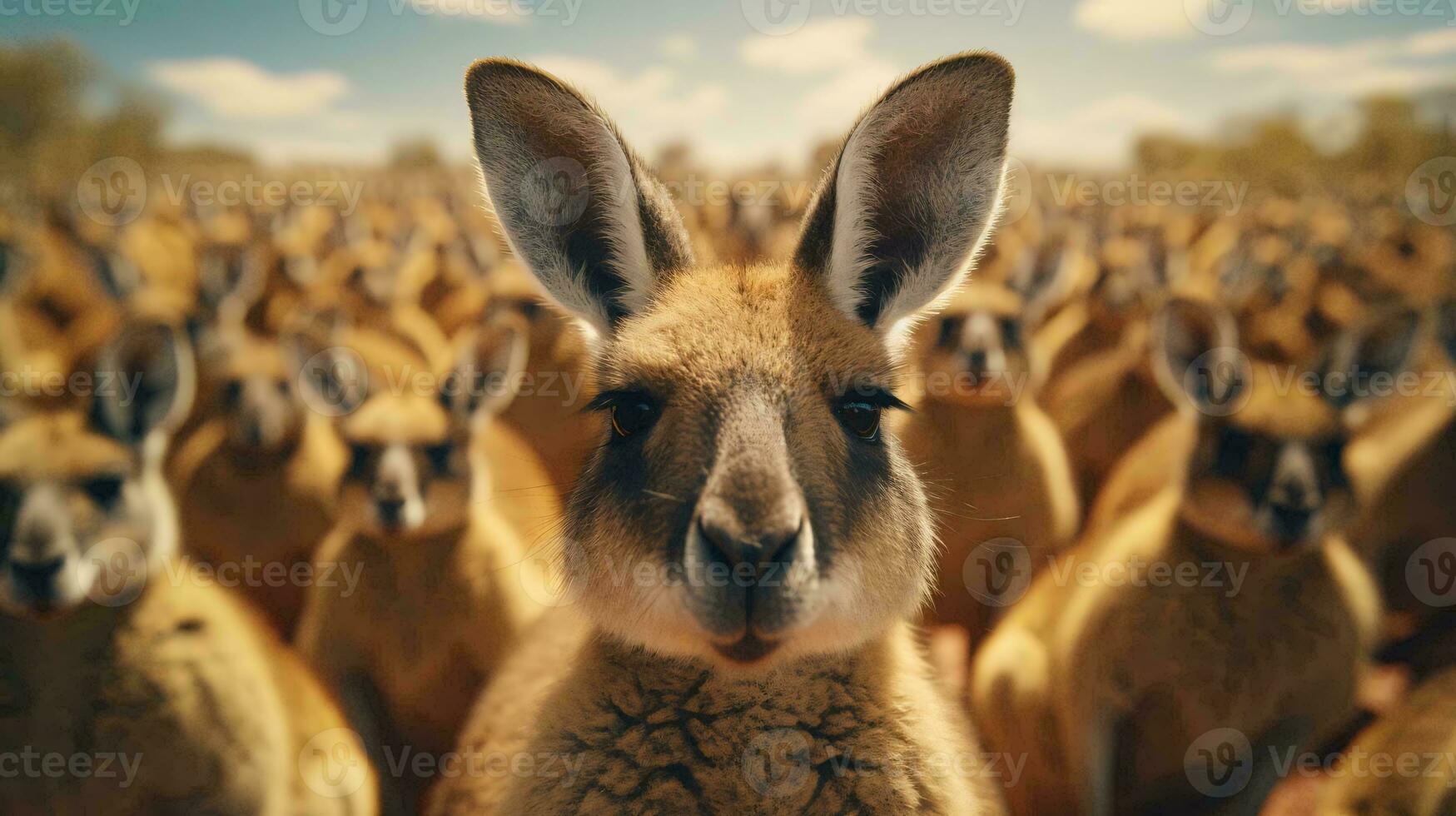 une groupe de animaux ai généré photo