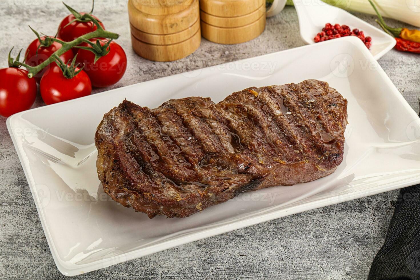 nervure œil steak grillé du boeuf photo
