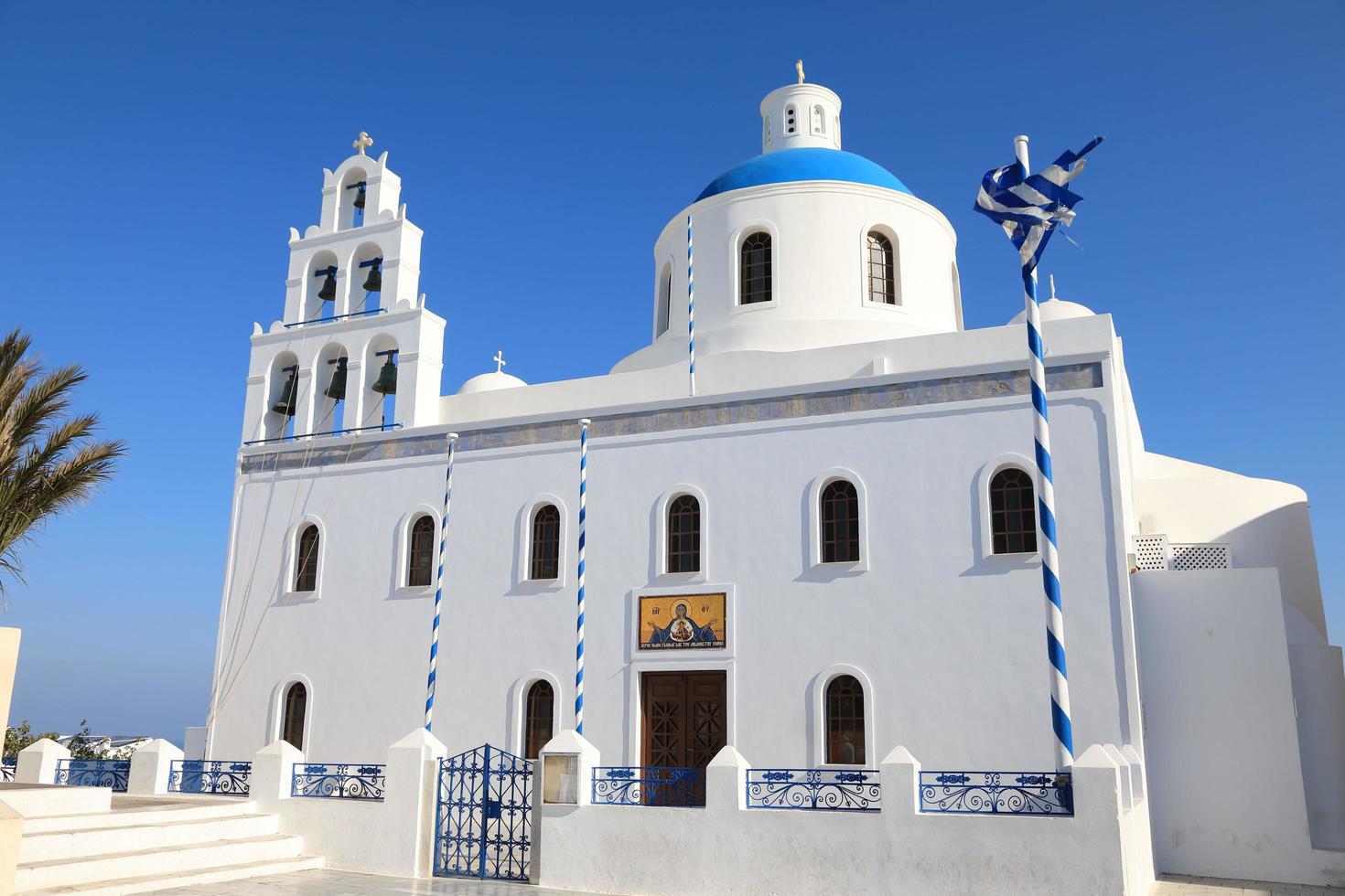 belle vue d'oia sur l'île de santorin, grèce photo