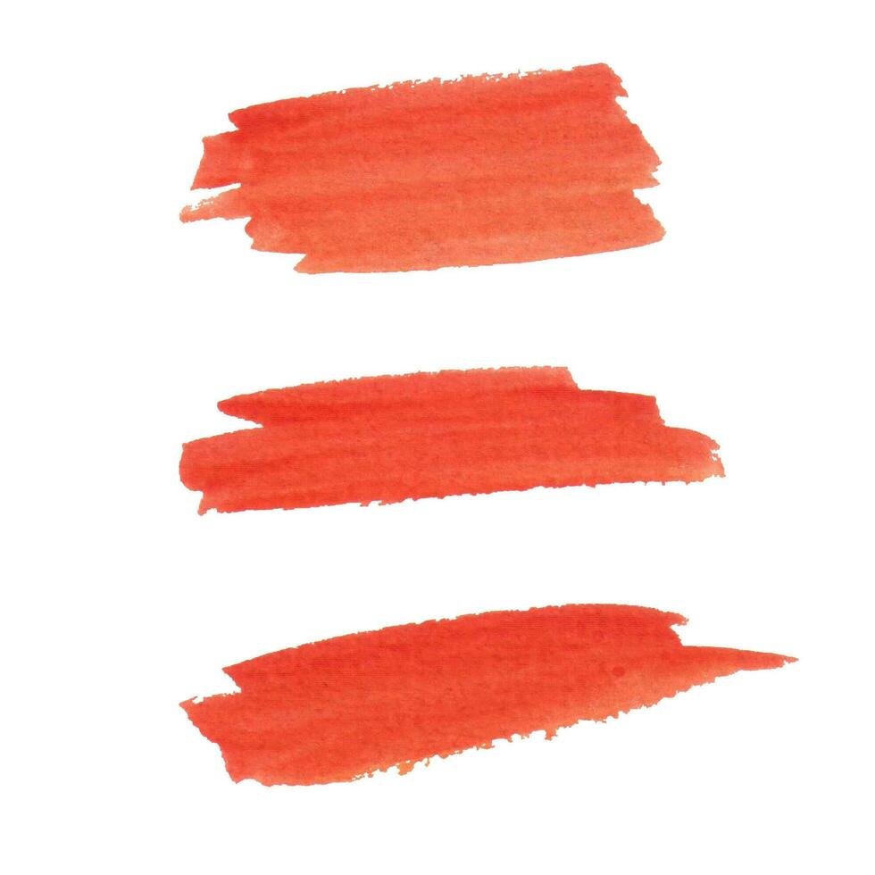 abstrait main tiré aquarelle, il est humide texture Contexte avec peindre pinceaux, image pour conception art travail, rouge aquarelle brosse coups, rouge brosse ensemble photo