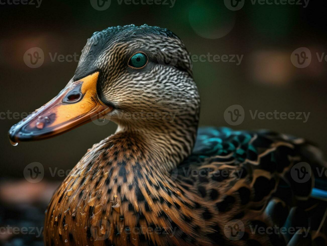 colvert oiseau portrait ai généré photo