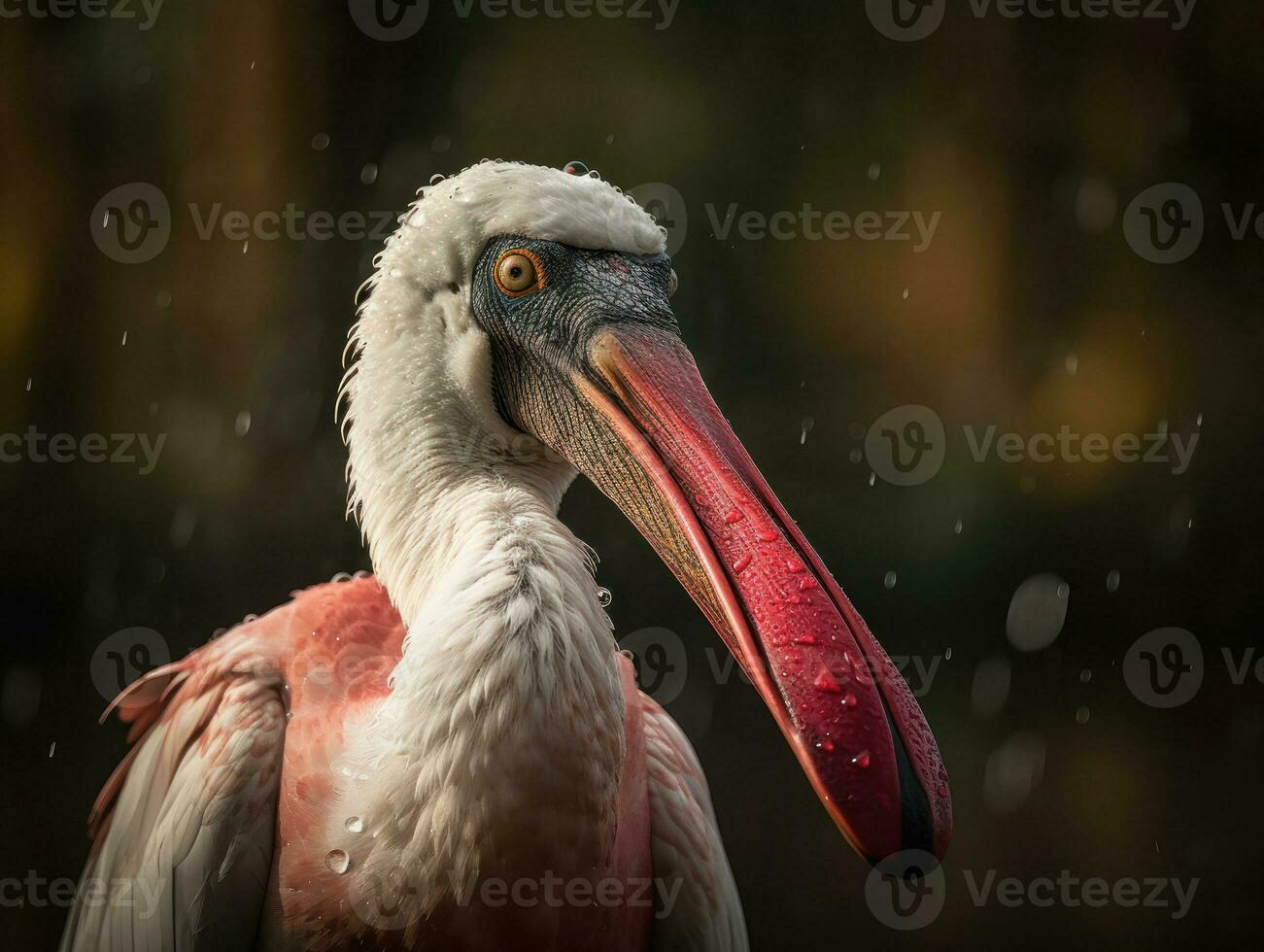 spatule oiseau portrait ai généré photo