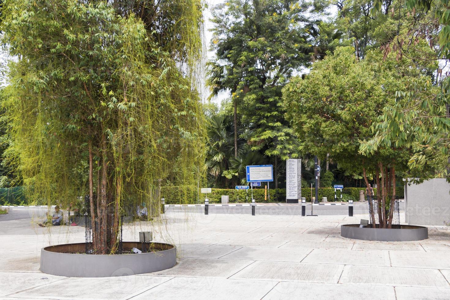 jardins botaniques parfaits et propres du parc perdana à kuala lumpur. photo