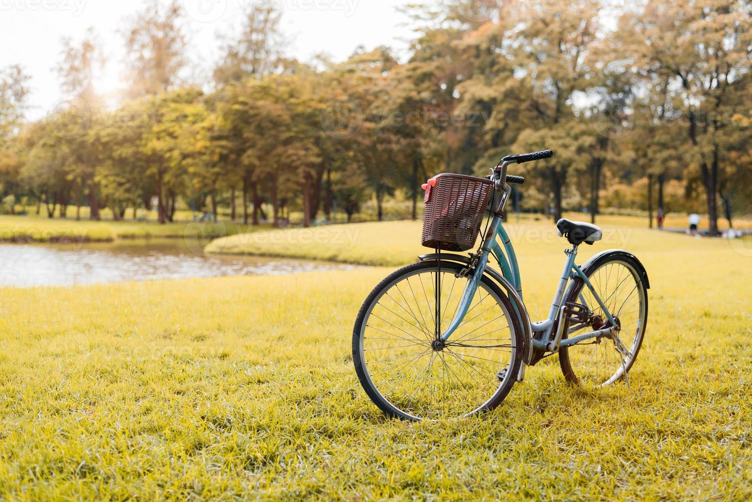 vélo dans le parc d'automne photo