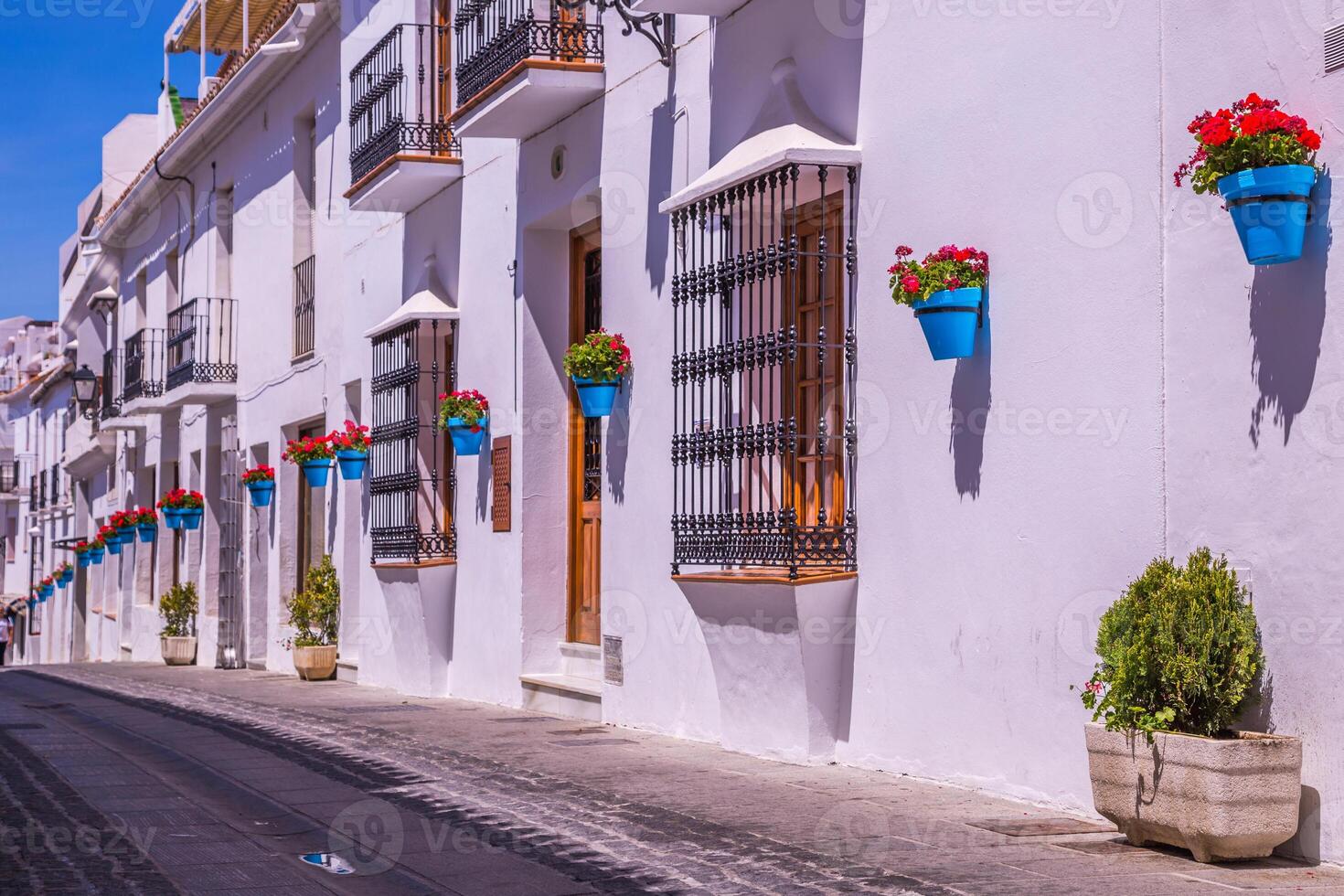 pittoresque rue de mijas. charmant blanc village dans andalousie, costa del sol. du sud Espagne photo