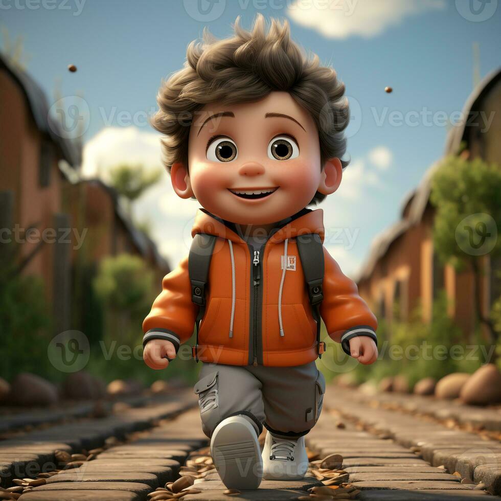 3d dessin animé bébé super photo