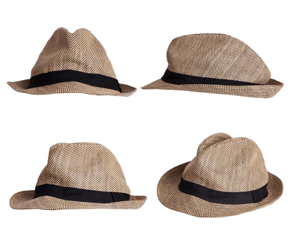 chapeau pour hommes sous différents angles photo