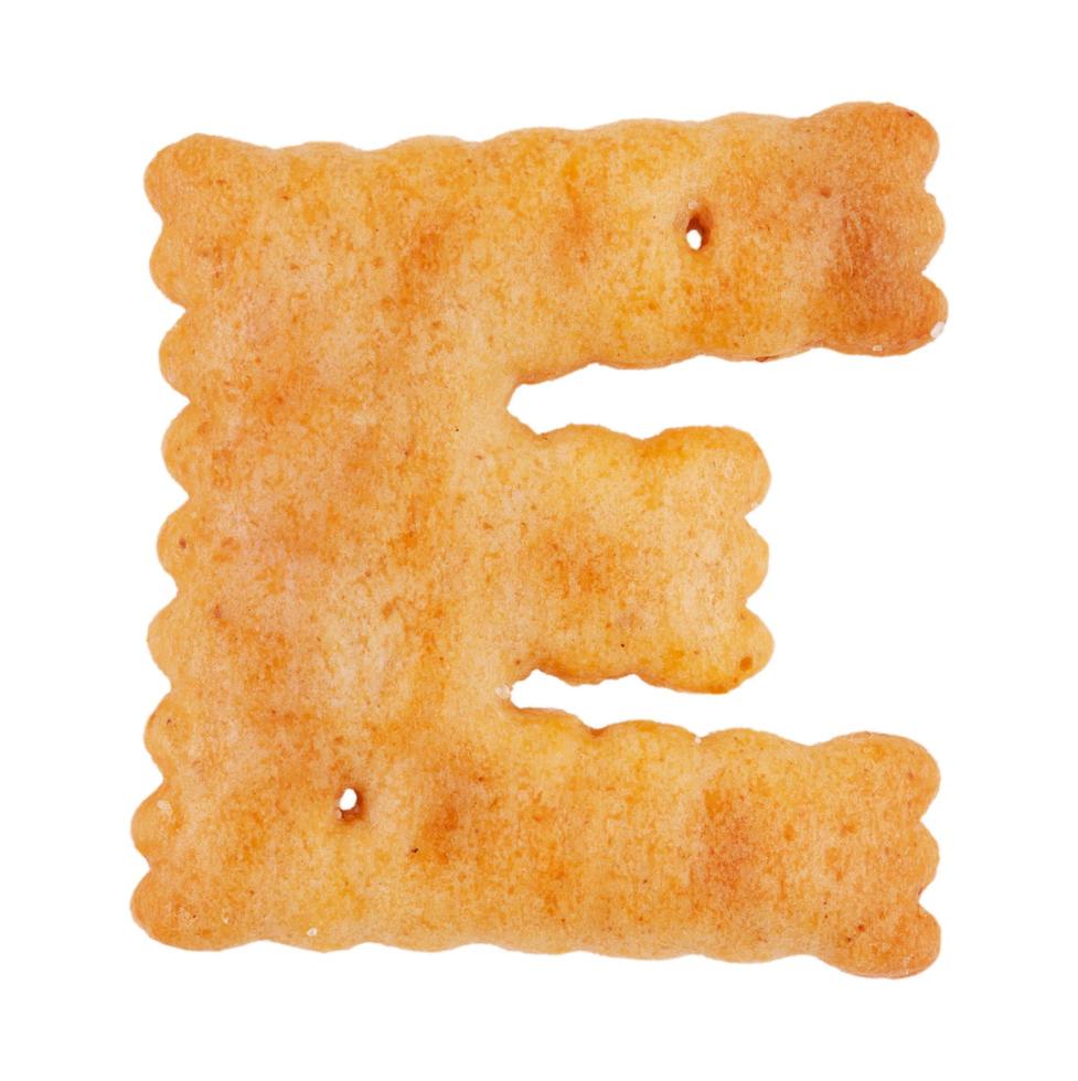 biscuits savoureux sous la forme de la lettre e photo