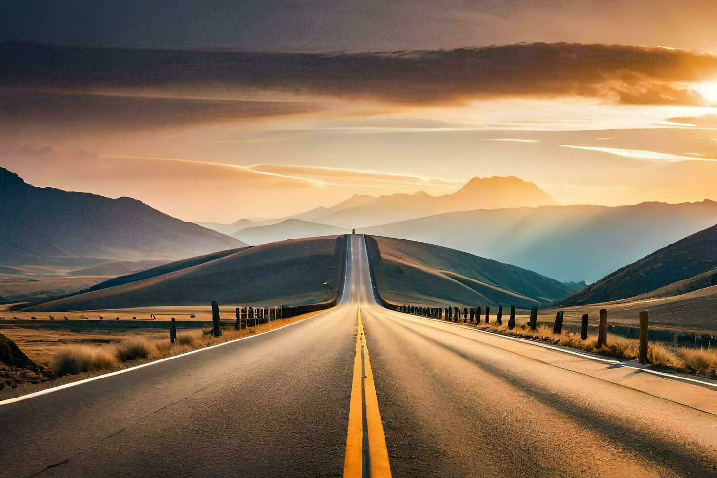 le route à Succès est pavé avec bien intentions. généré par ai photo