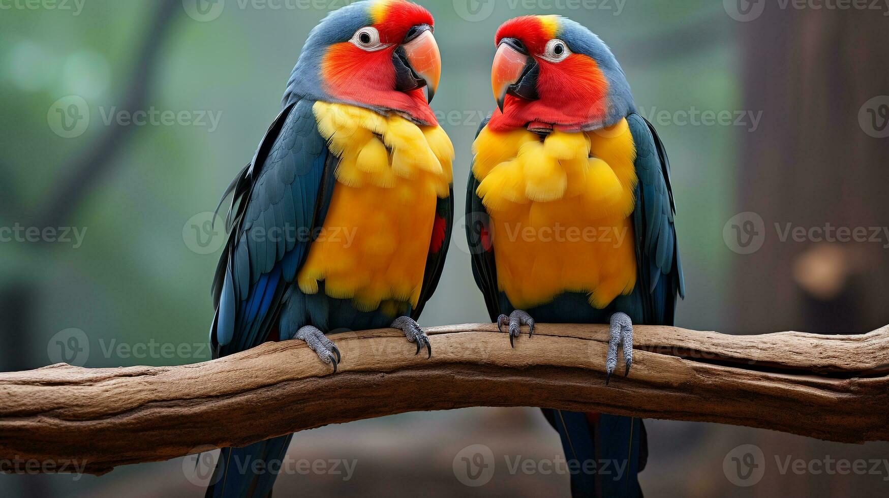 photo de fondant deux toucans avec un accentuation sur expression de l'amour. génératif ai