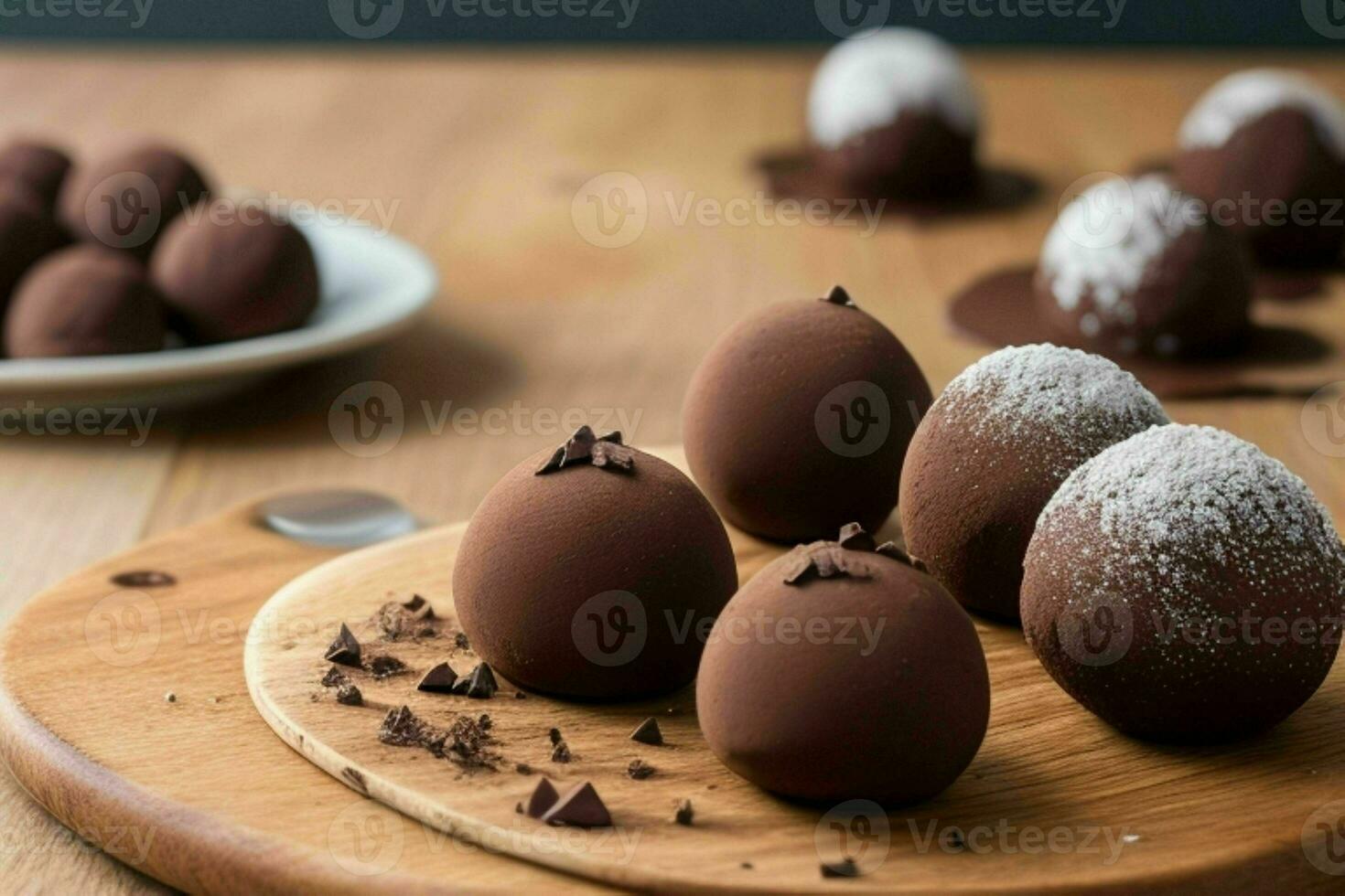 Chocolat truffes. ai génératif pro photo