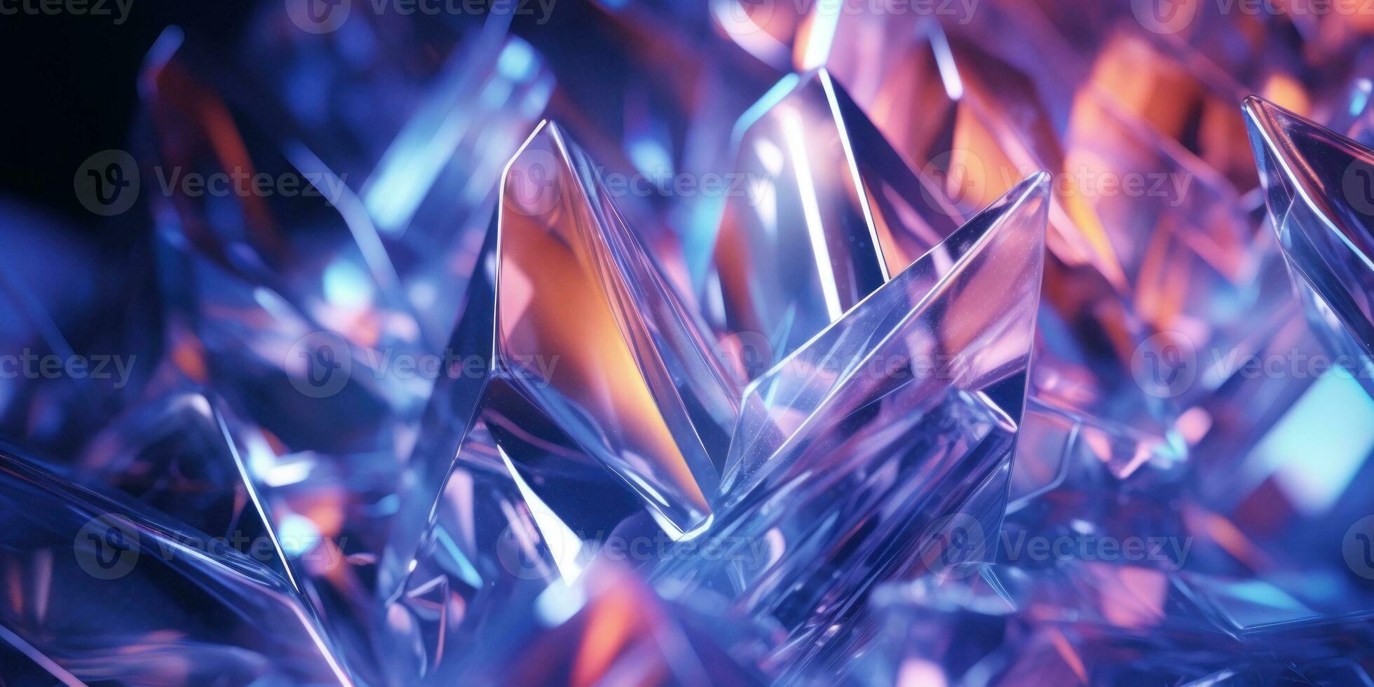 complexe cristal formations capturé dans une mise au point douce. ai génératif. photo