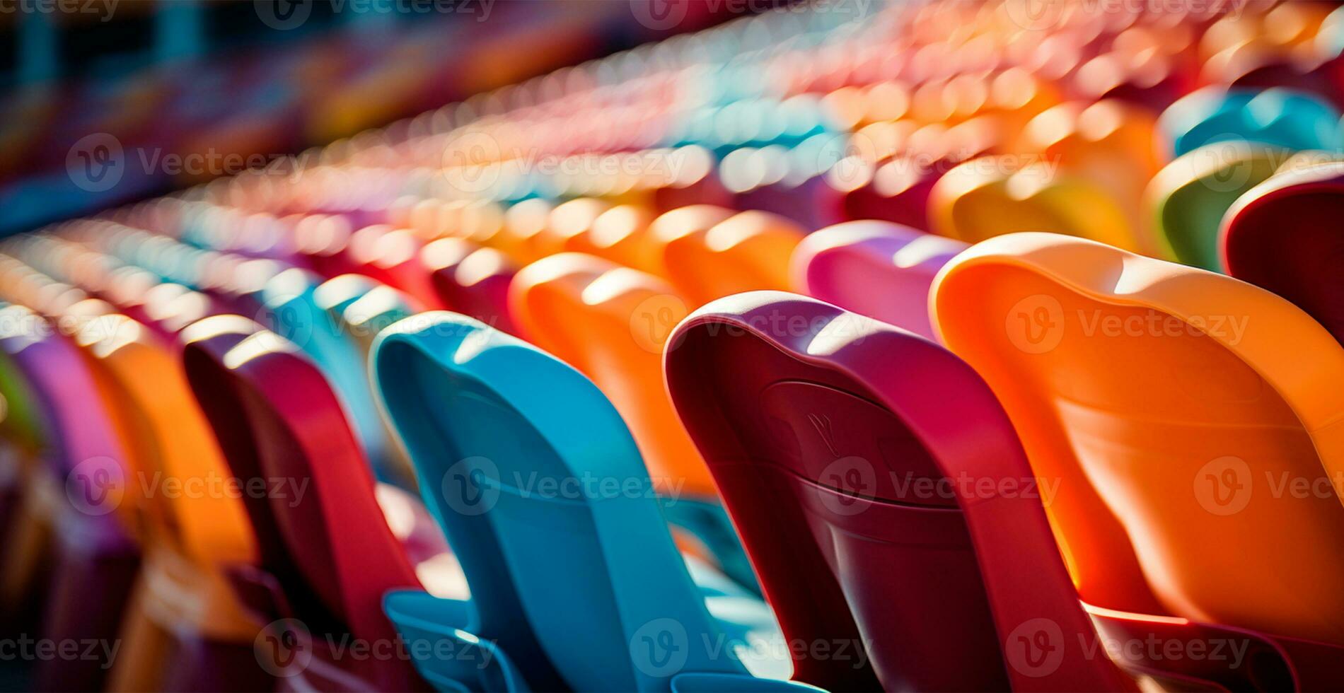 des places dans le stade, des sports arène football, le hockey, basket-ball, volley-ball, tennis - ai généré image photo