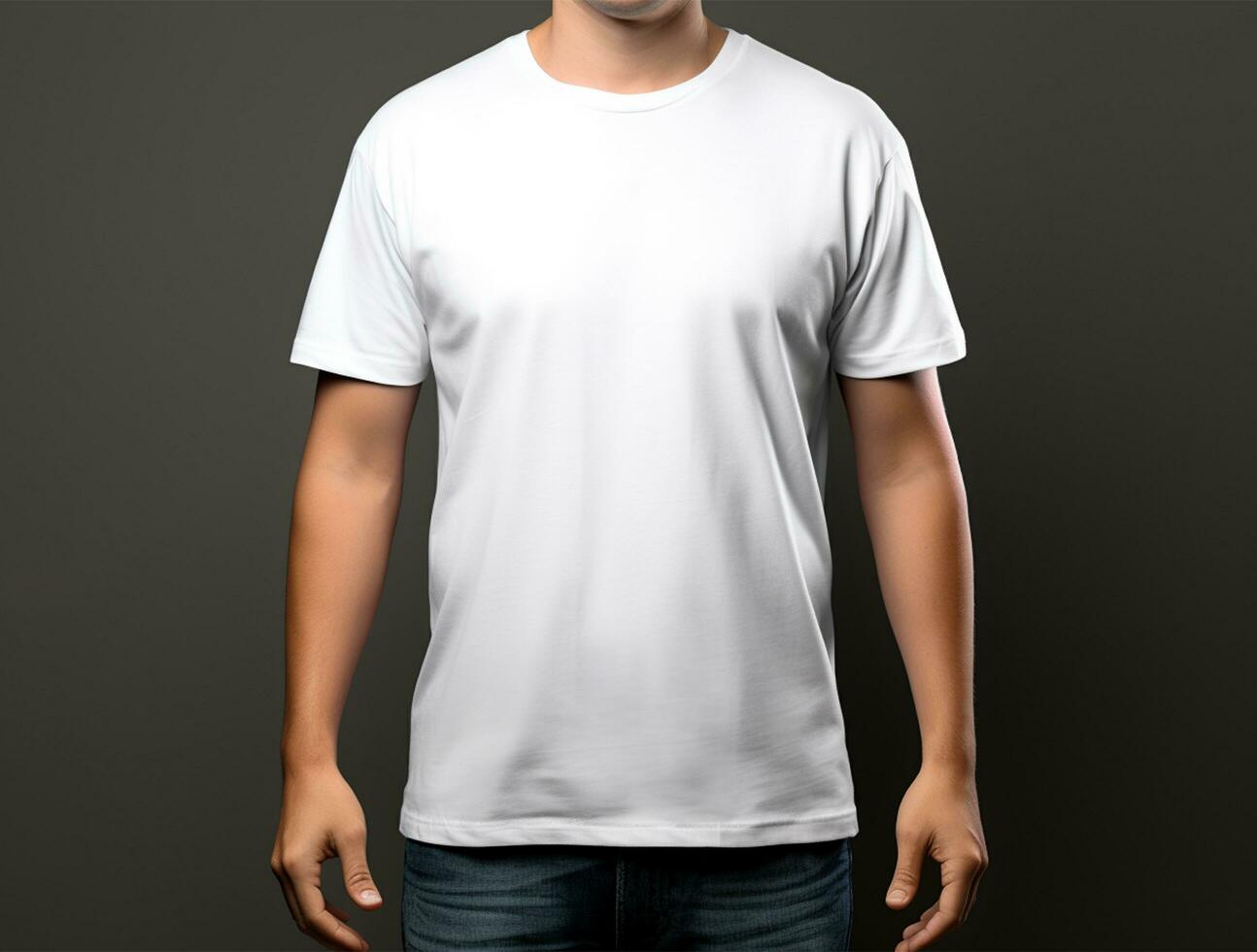 professionnel Vide blanc T-shirt ai généré photo