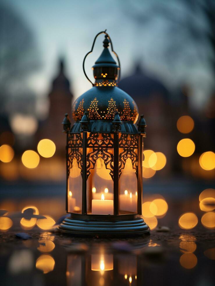 Ramadan kareem traditionnel islamique Festival religieux social médias Publier conception ai généré photo