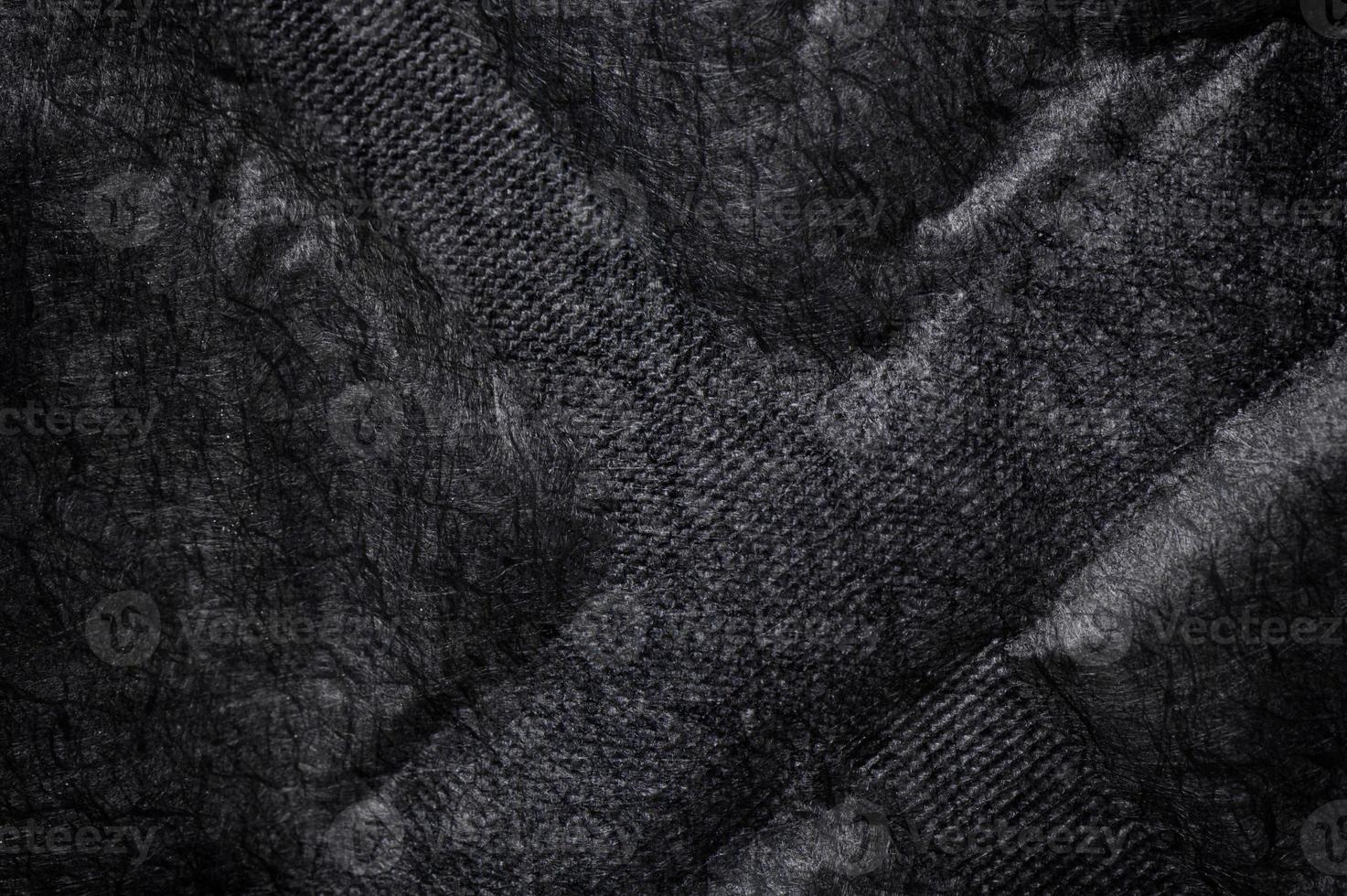 fond de texture de soie de toile de tissu noir photo