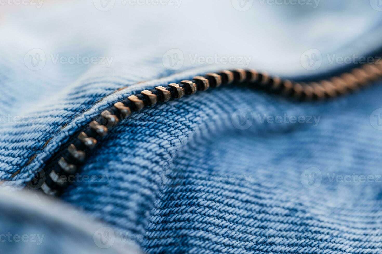 à la mode bleu jeans avec métal zipper, fermer photo