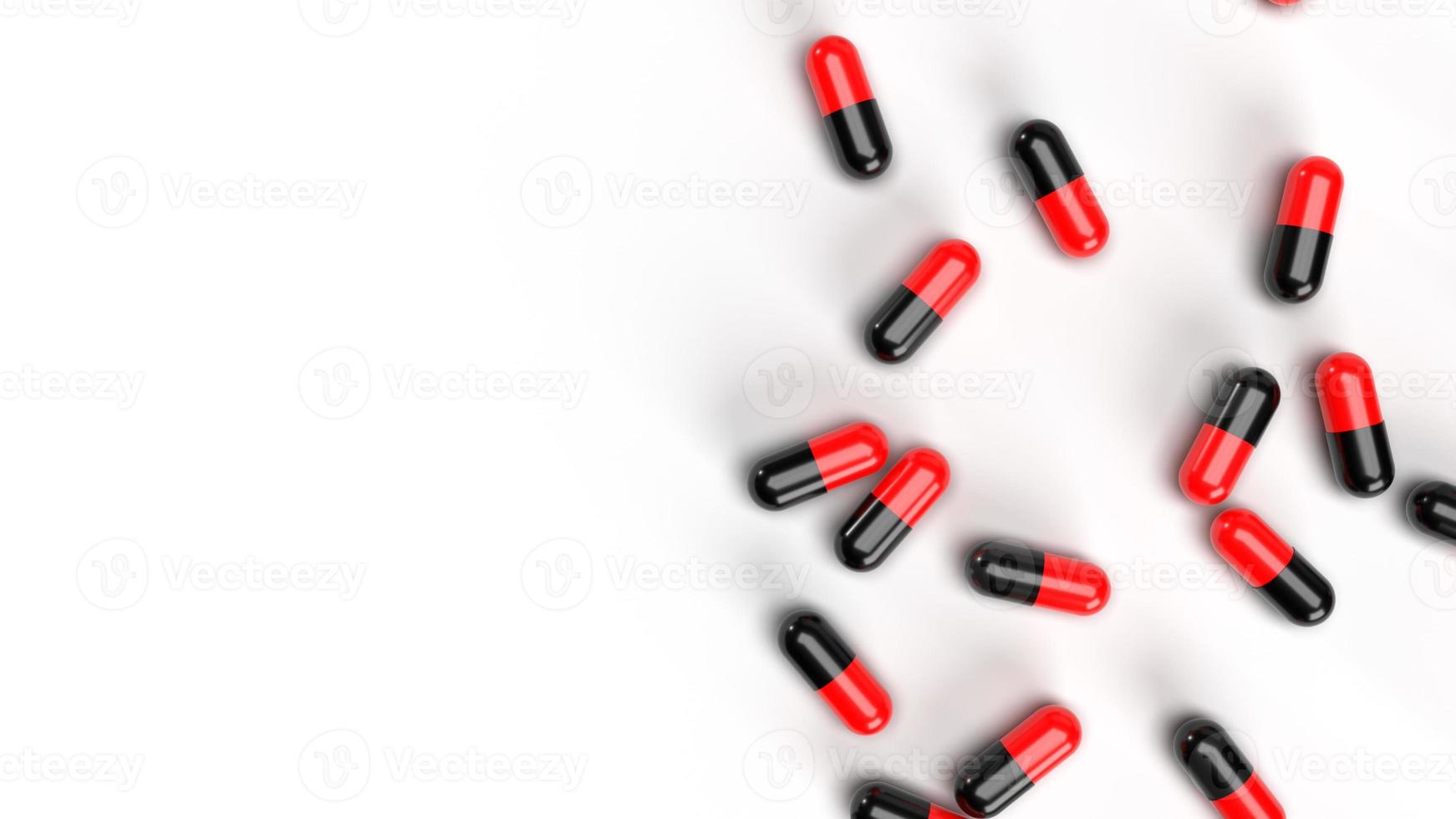 Groupe de pilules médecine sur fond blanc photo