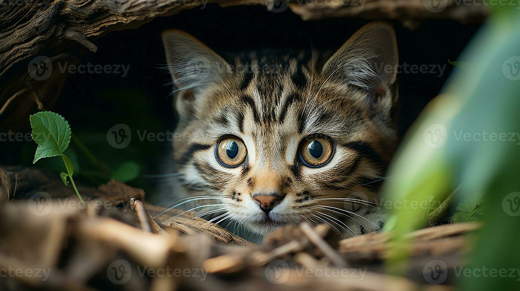 une curieuse chat image, une magnifique animal de compagnie animal Contexte image, ai généré photo