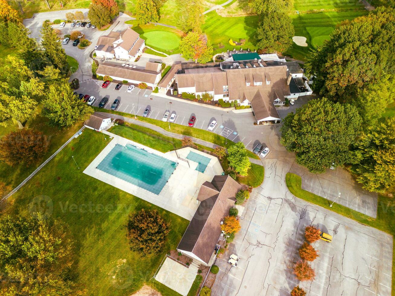 aérien drone photo de le golf cours.