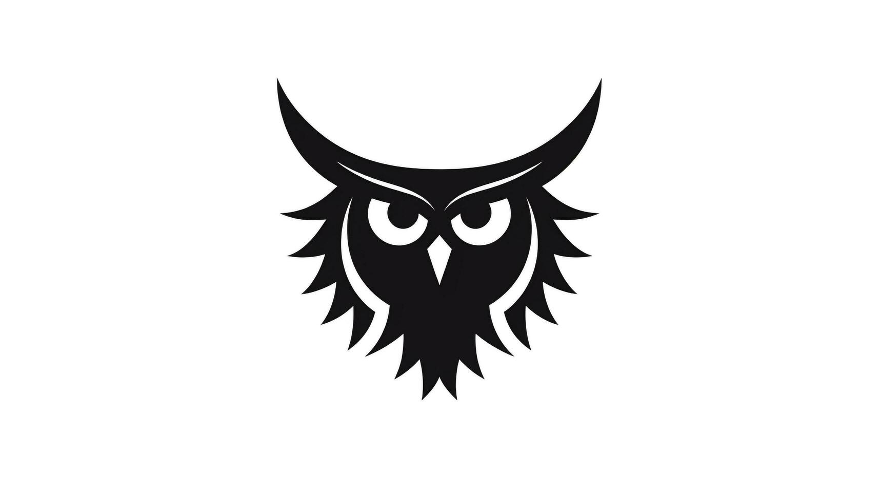 ai généré hibou logo isolé sur une blanc photo