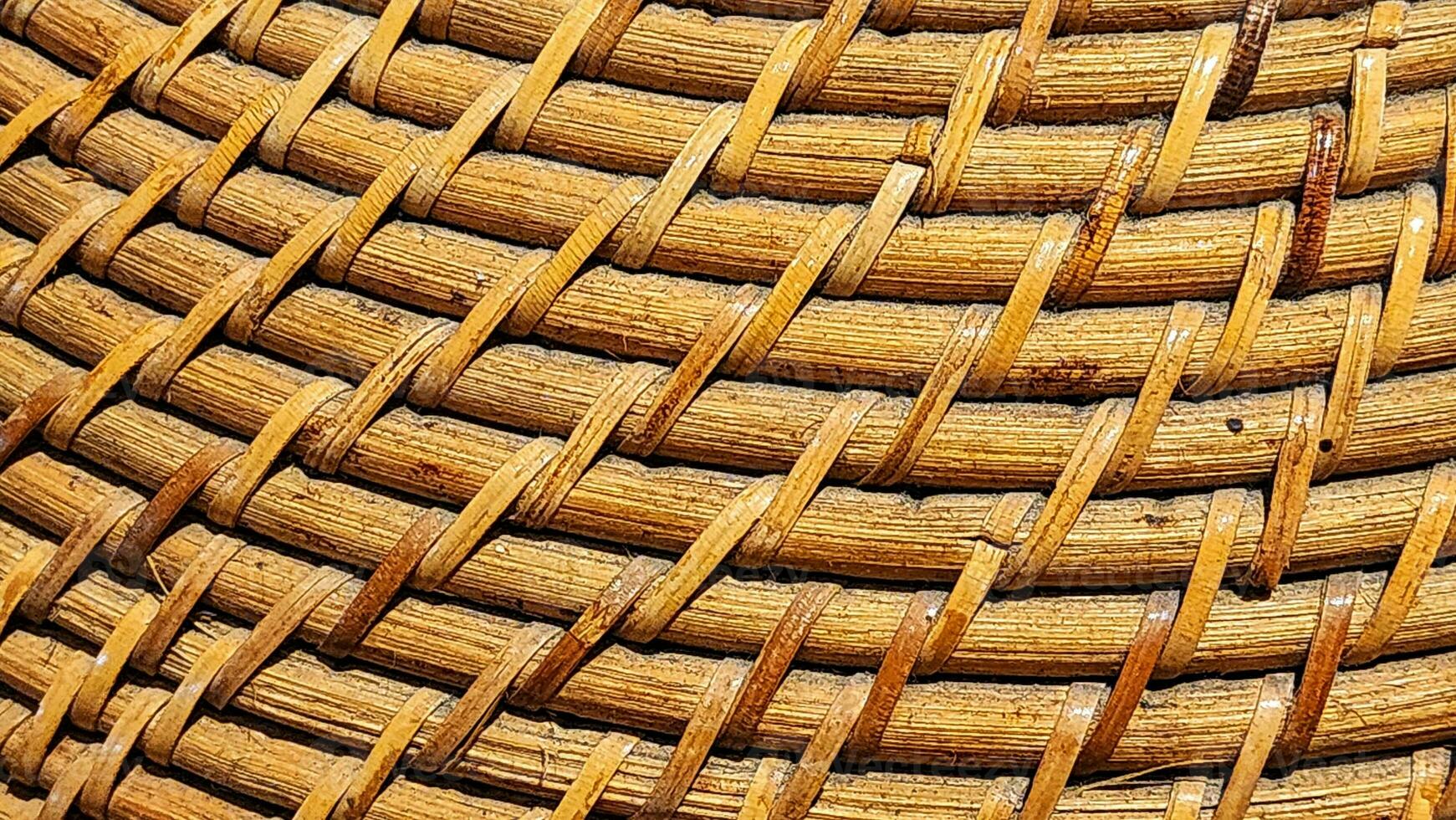 abstrait texture de une osier panier fabriqué de bambou pour Contexte photo
