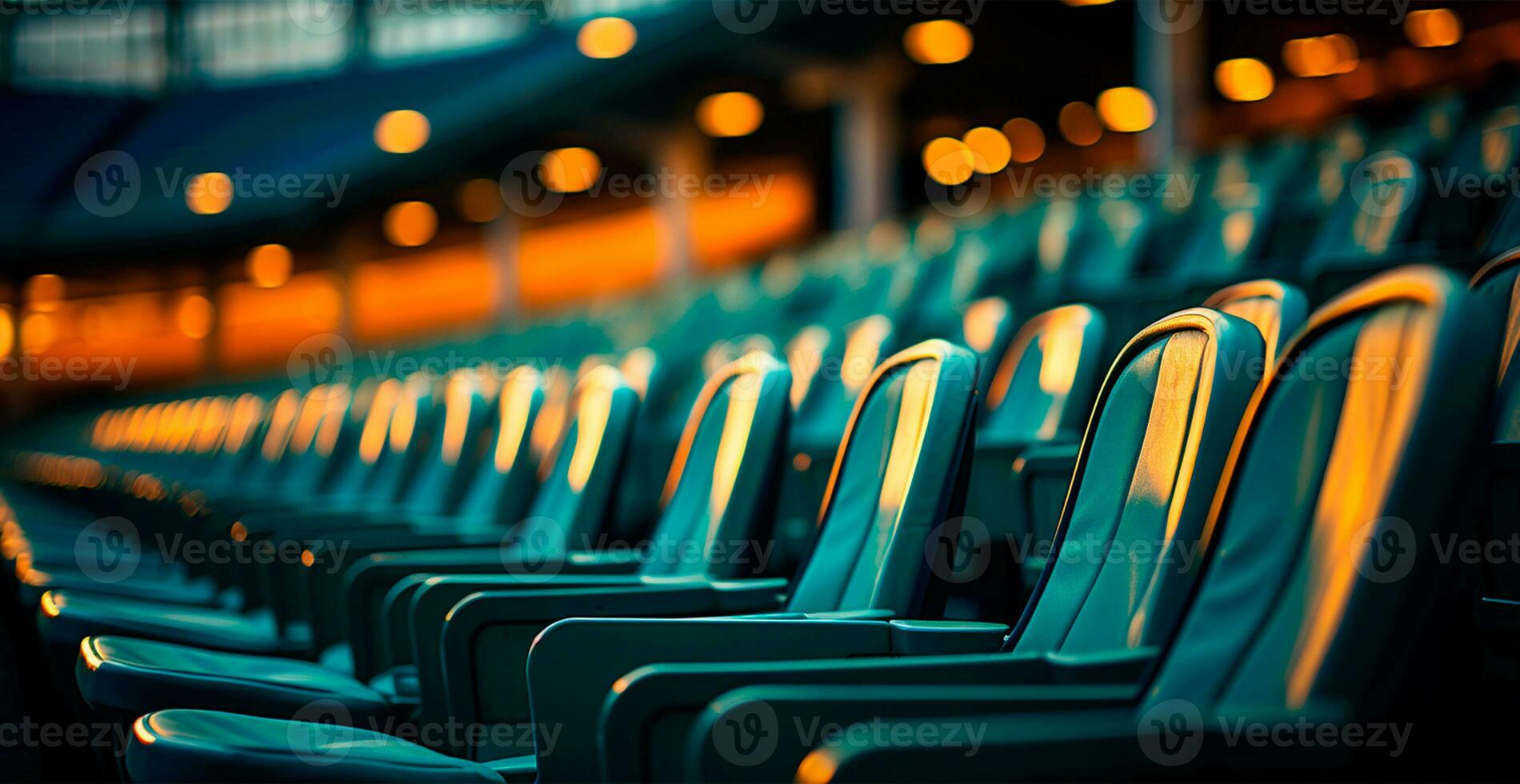 des places dans le stade, des sports arène football, le hockey, basket-ball, volley-ball, tennis - ai généré image photo