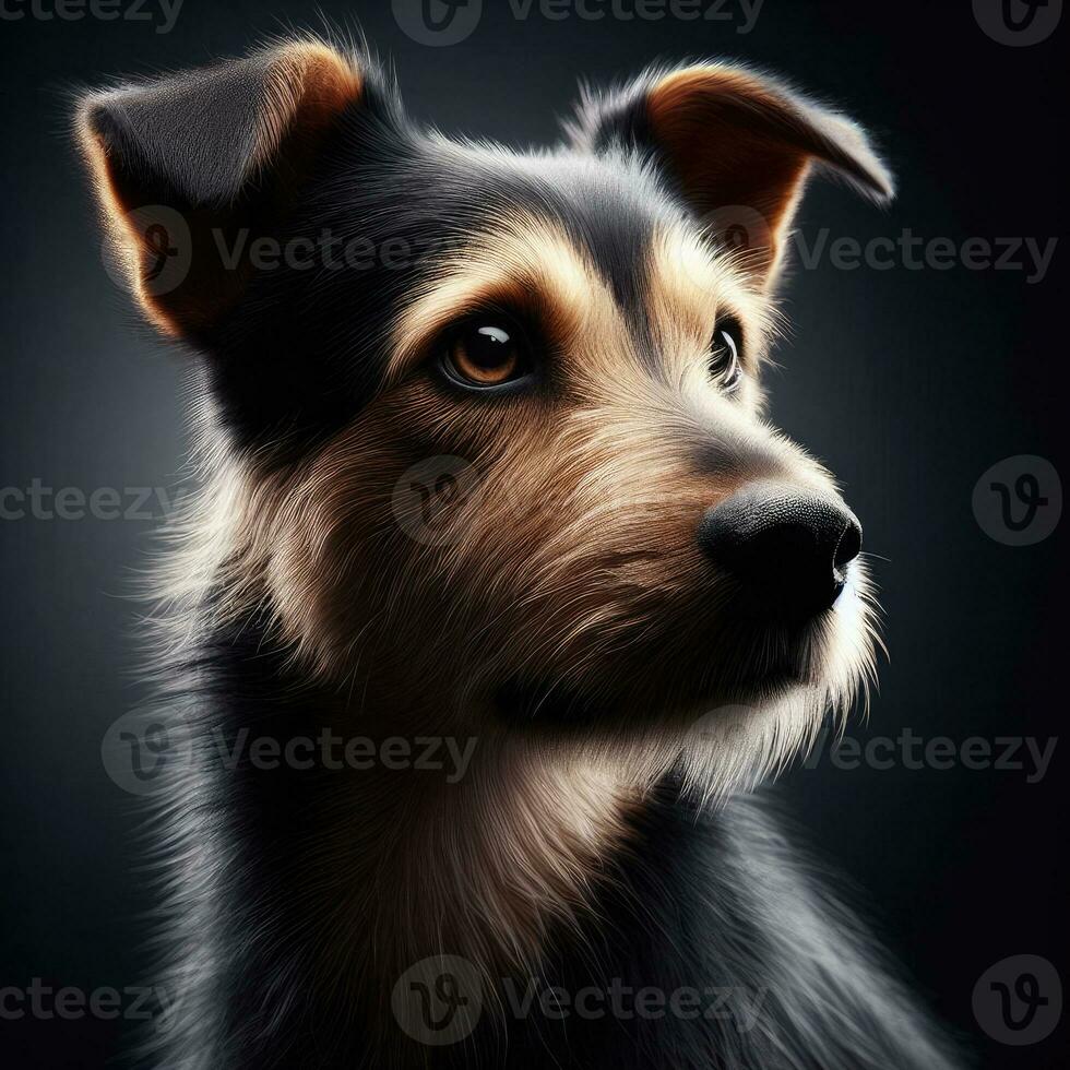 ai génératif portrait de une magnifique chien. studio tir. photo