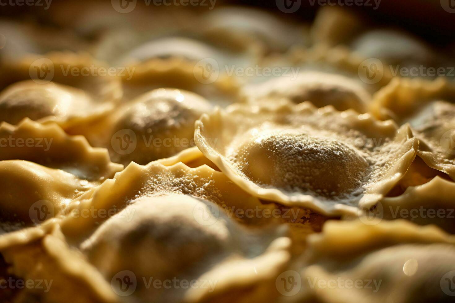 Ravioli sur plat. délicieux italien Pâtes. ai génératif photo