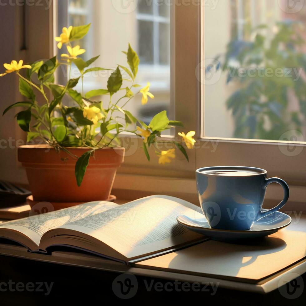 une verre de café latté est sur le tableau. ai génératif. 27908064 Photo de  stock chez Vecteezy