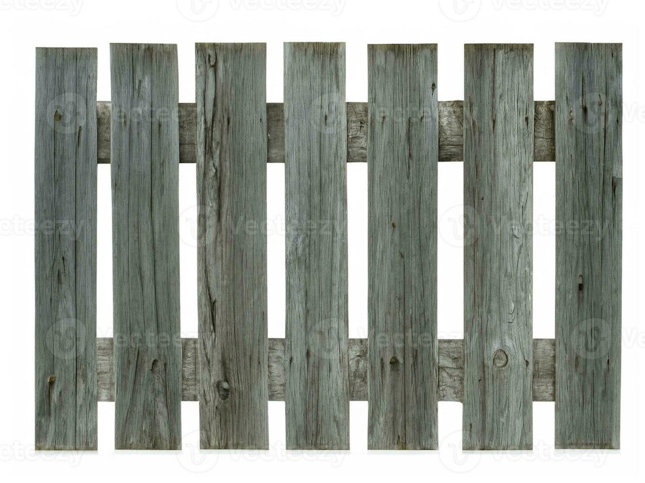 en bois clôture isolé sur une blanc Contexte. photo