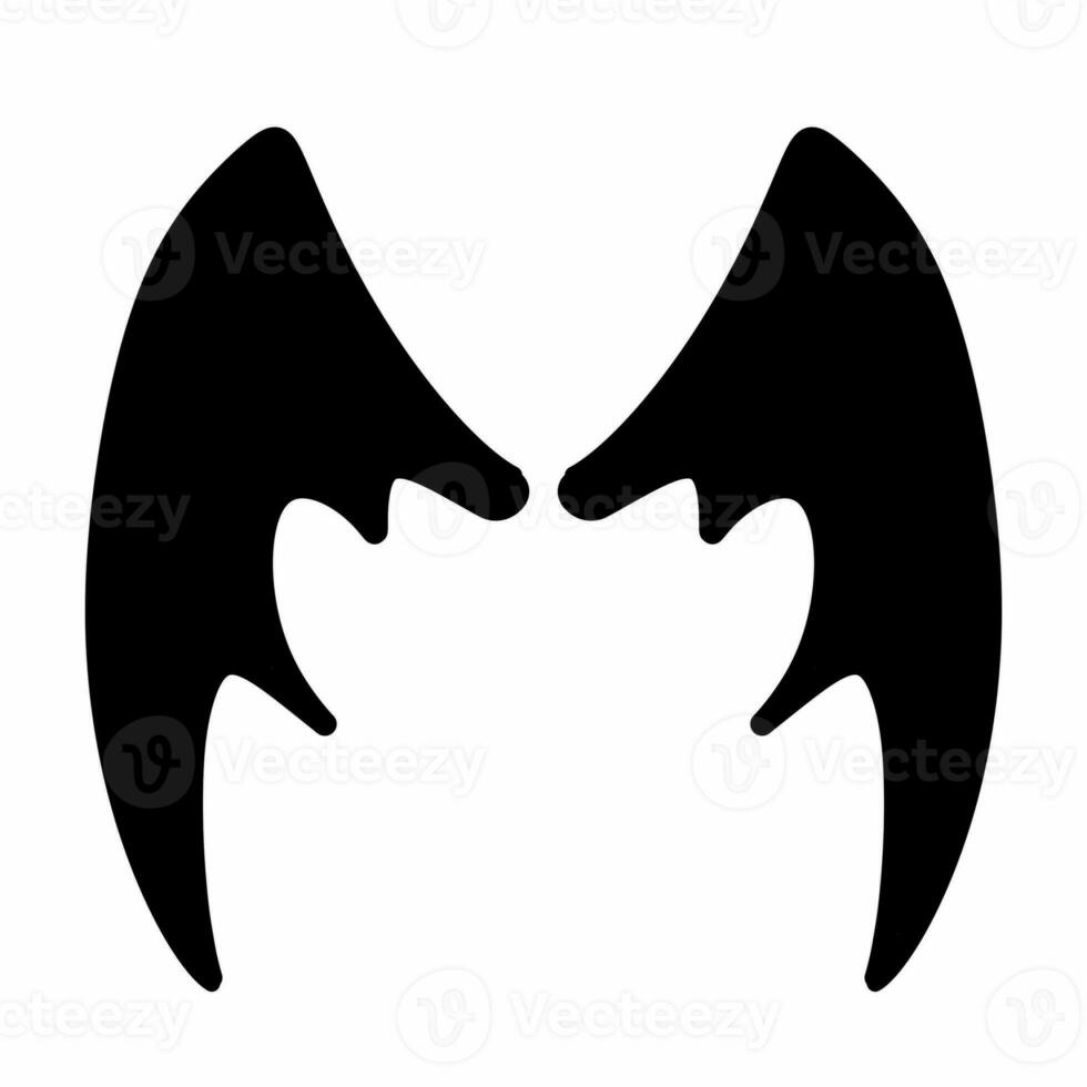 deux ailes icône sur blanc Contexte photo