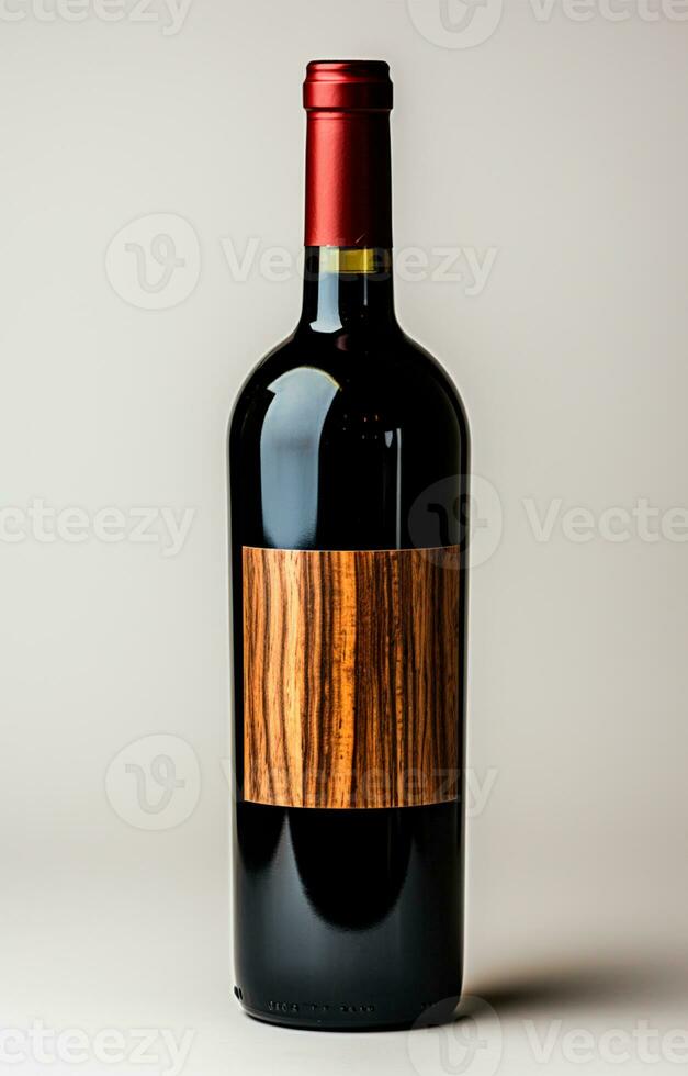 ai généré bouteille de rouge vin, élite délicieux vin, isolé Contexte - ai généré image photo