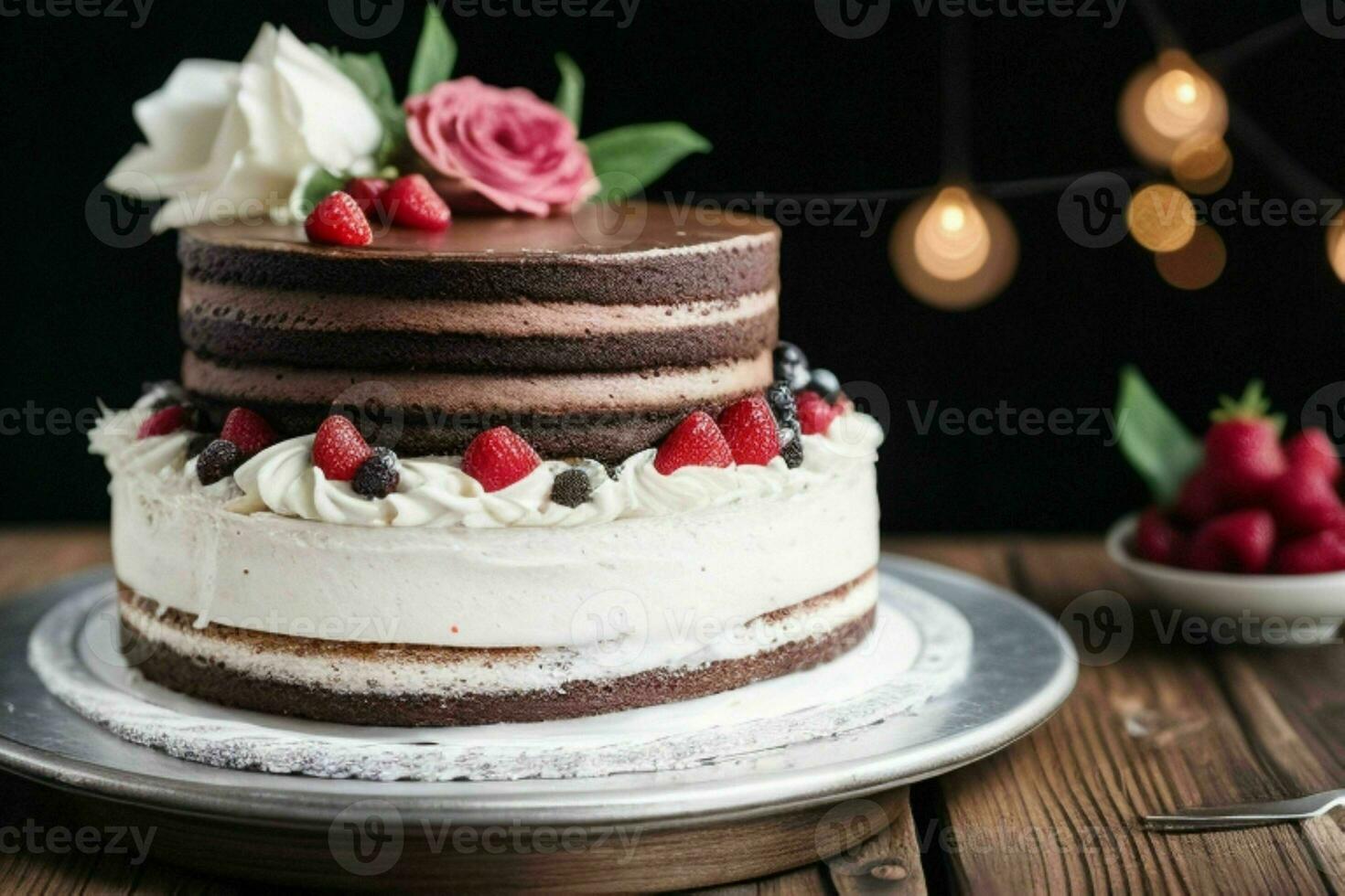 ai généré mariage gâteau. pro photo