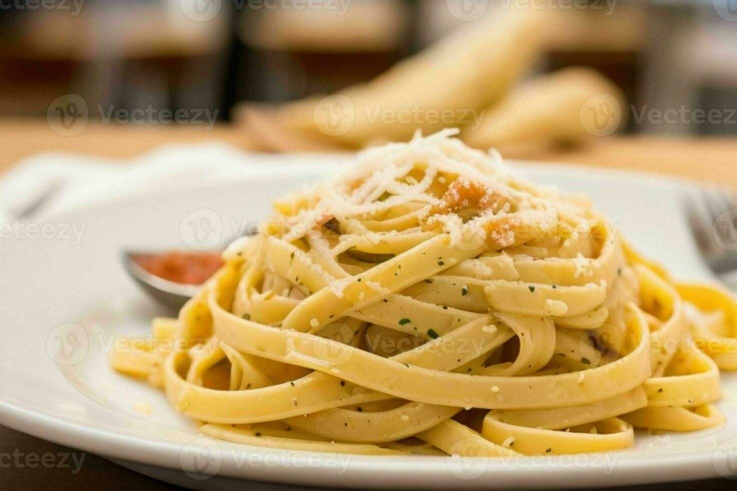 ai généré Pâtes Fettuccine. pro photo